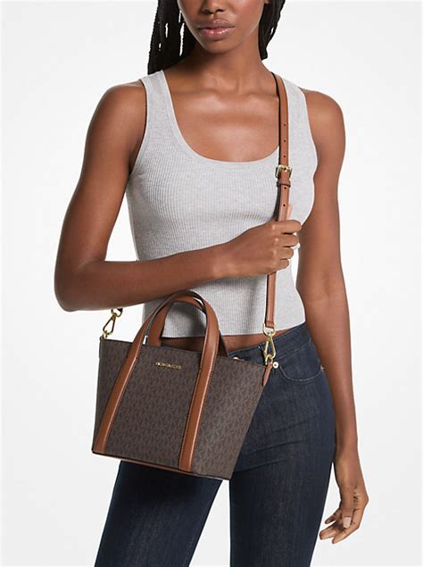 Michael Kors Pratt Small Tote Handle Crossbody Bag (Brown).